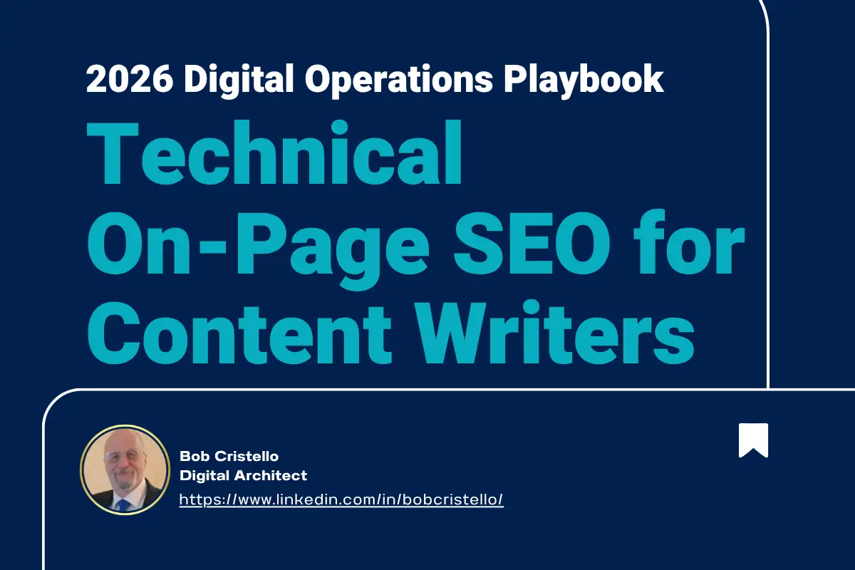 Technical On-Page SEO for Content Writers - 2026 Digital Operations Playbook (1)